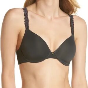 Natori Rose Dream Custom Coverage Underwire Bra Coal/Black 34B
